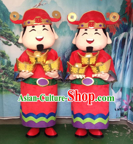Mascot Uniforms Mascot Outfits Customized Walking Money God Cai Shen Mascot Costumes Mascots Costume