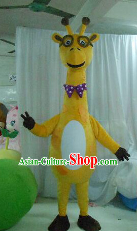 Professional Custom Mascot Uniforms Mascot Outfits Customized Animal Cartoon Character Walking Giraffe Mascot Costumes
