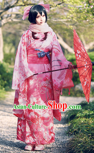 Japanese Princess Kimono Clothing Complete Set for Women