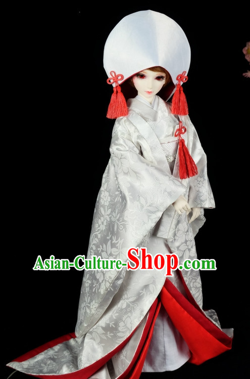Japanese Traditional Kimono Garments Complete Set for Women Girls Adults