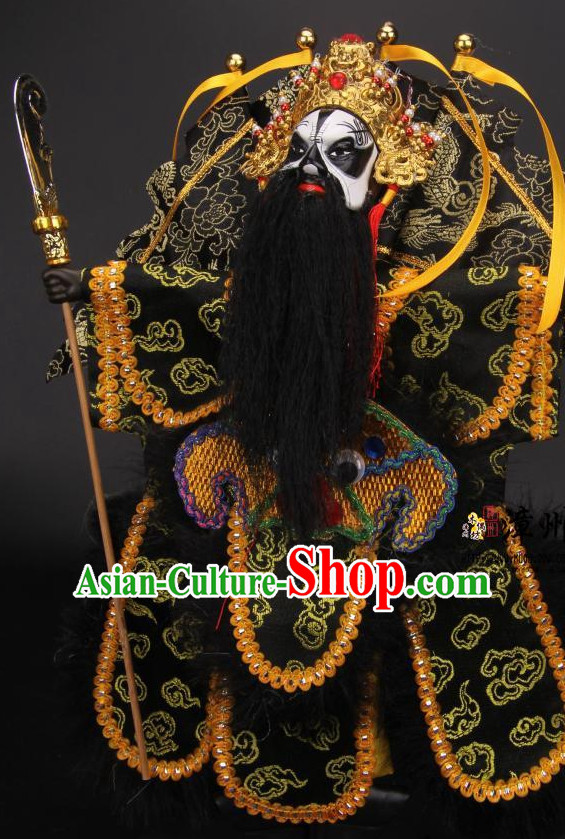 Traditional Chinese Ancient Handmade Gwan Gong Guan Yu General Hand Marionette Puppet Hand Puppets