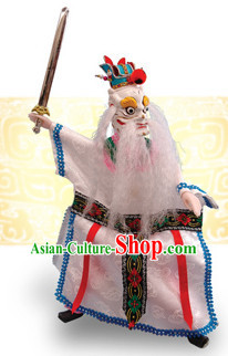 Traditional Chinese Handmade Dragon King of West Ocean Hand Puppets Hand Marionette Puppet