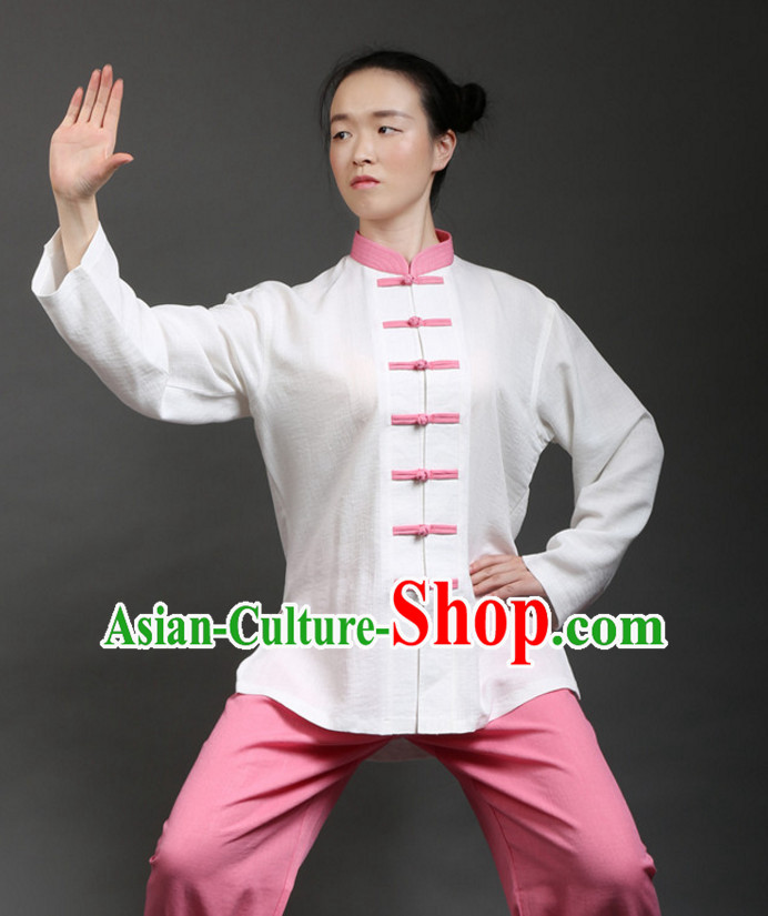 Chinese Traditional Kung Fu Martial Arts Practice and Competition Costume Wing Chun Apparel Taiji Tai Chi Uniform for Adults Children Men Women Boys Girls