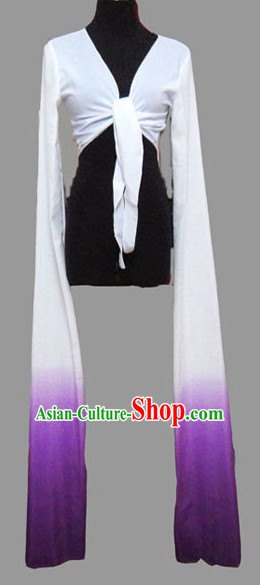 White to Purple Chinese Classic Water Sleeve Dance Costumes for Women or Girls