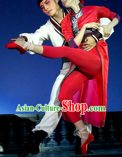 Professional Chinese Red Mandarin Dance Costume for Women Adults Kids