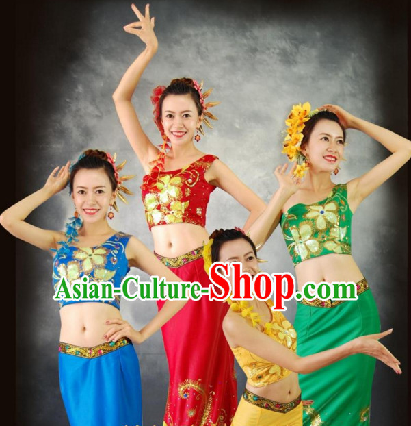 Traditional National Thai Dance Costumes Dress Thai Traditional Dress Dresses Wedding Dress online for Sale Thai Clothing Thailand Clothes Complete Set for Women Girls Adults Youth Kids