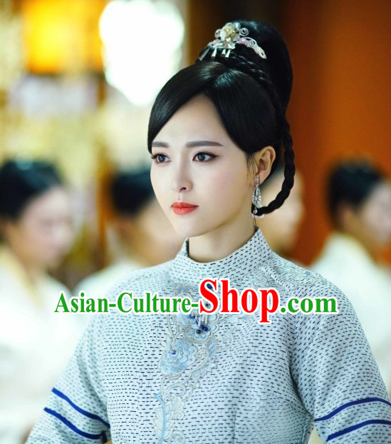 Ancient Chinese Beauty Black Wig Wigs and Hair Accessories