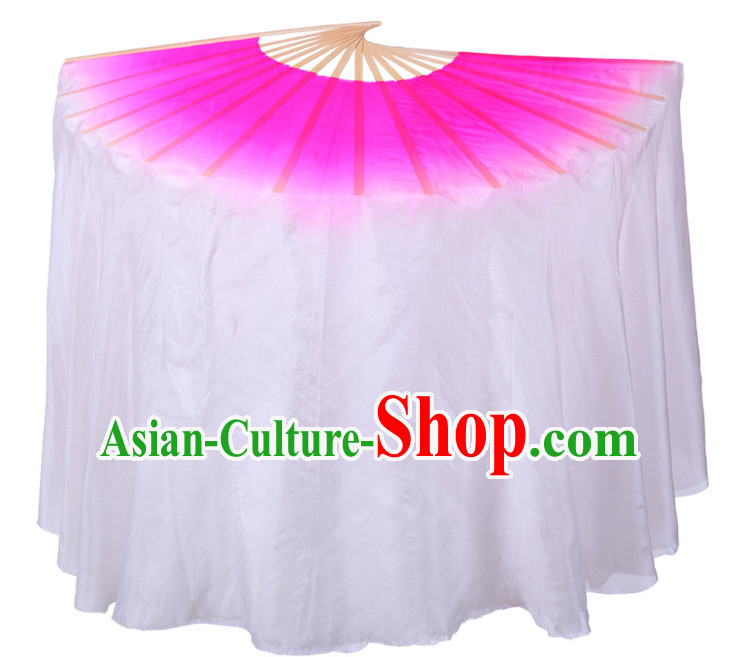 Pure Silk Traditional Chinese Fans Oriental Fan Folk Dance Dance Ribbons Cultural Dances Hand Fan