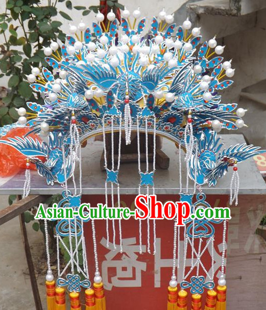 Top Chinese Headdress Opera Stage Performance Phoenix Crown Hat for Adults Kids Children Women Girls