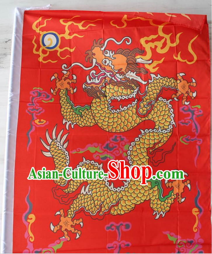 Big Asian Chinese Folk Dragon Flag Banners