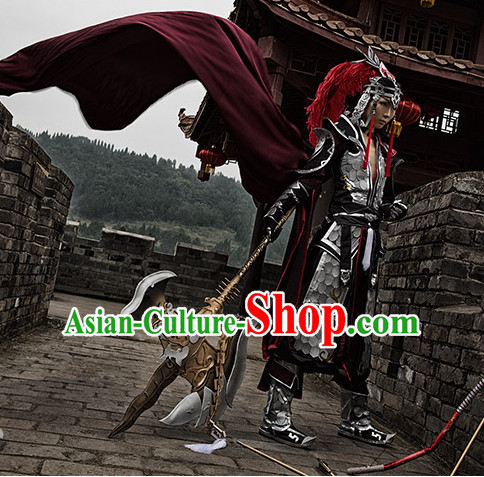 Chinese Superhero Cosplay Costumes and Hat Complete Set for Men