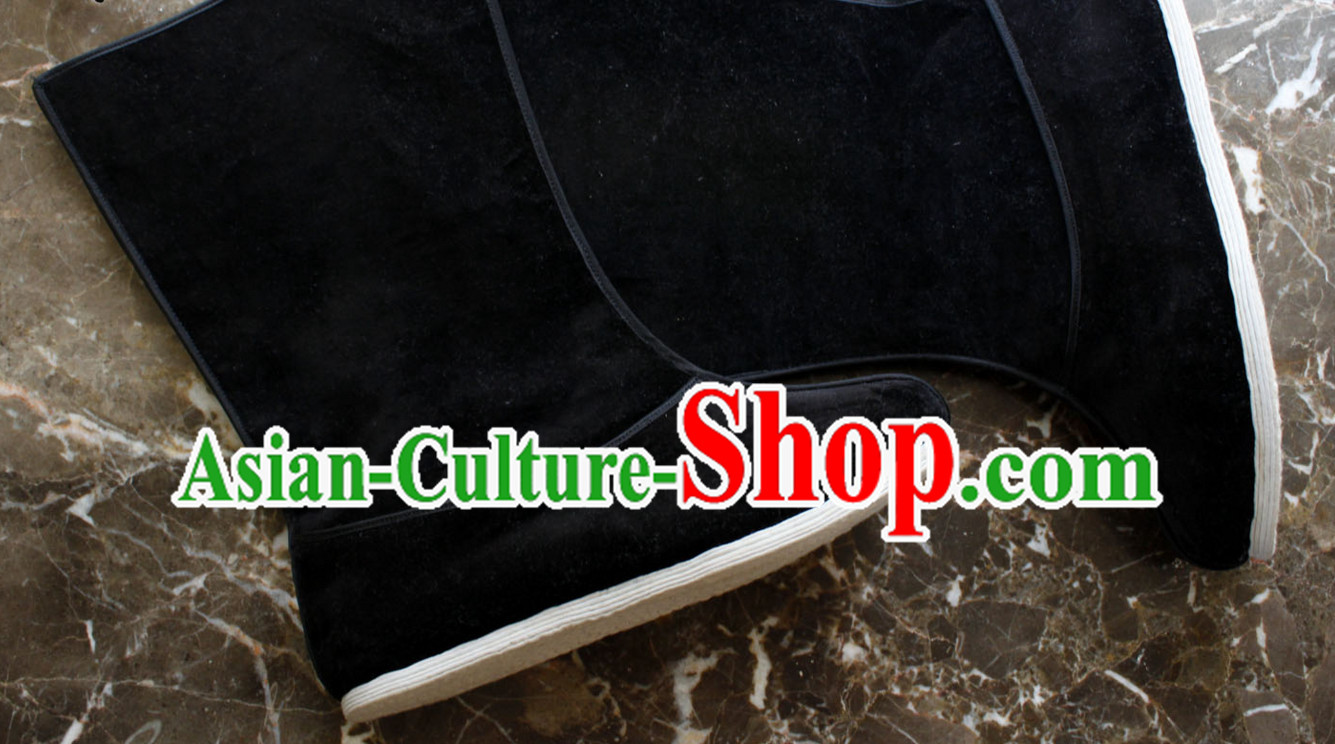 Chinese Traditional Opera and Hanfu Long Black Boots