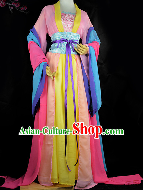 Chinese Traditional Servant Costumes Complete Set for Girls Women