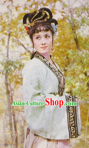 Ancient Chinese Farmer Lady Costumes Complete Set