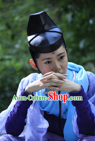 Chinese Ancient Knight Hairstyles Hat for Men and Women or Girls