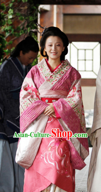 Chinese Empress Style Hanfu Dress Authentic Clothes Culture Costume Han Dresses Traditional National Dress Clothing and Headdress Complete Set for Women