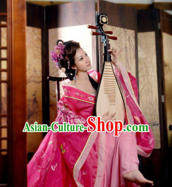 Chinese Classical Musician Costumes and Headdress Complete Set for Men