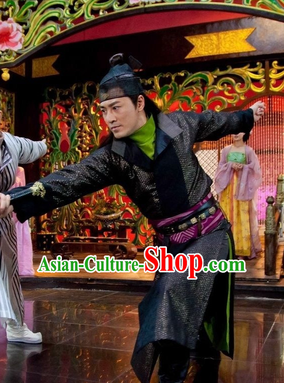 Traditional Chinese Style Wuxia Clothing Complete Set for Men