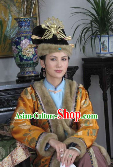Chinese Traditional Style Princess Noblewoman Hat with Phoenix Headpieces Hairpieces Hair Jewelry
