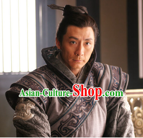 Ancient Chinese Traditional Style Black Full Wigs for Men