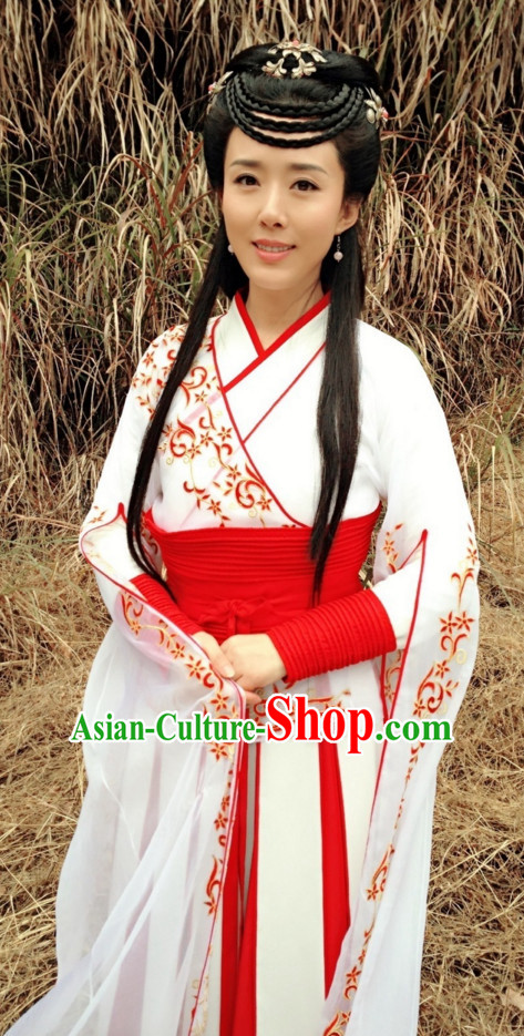 Traditional Chinese Ancient Lady Garment and Hairpieces Complete Set for Women