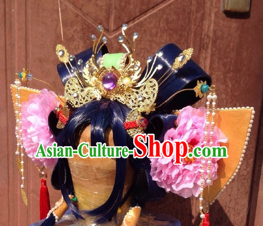 Ancient Chinese Imperial Royal Princess Hair Jewelry Headdress Hairpieces Hair Accessories