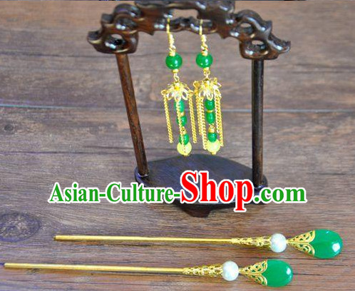 Chinese Traditional Ancient Imperial Empress Earrings and Hairpins