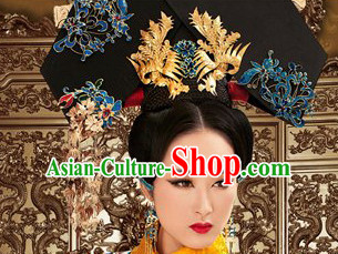 Chinese Traditional Qing Dynasty Empress Headwear Hat