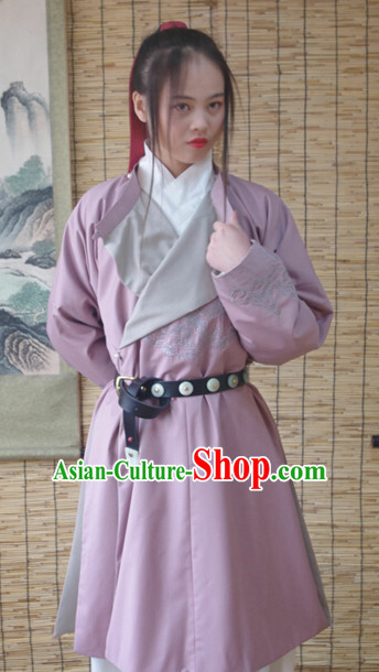 Traditional Asian Chinese Swordsman Clothing Garment Hanfu Clothes Complete Set
