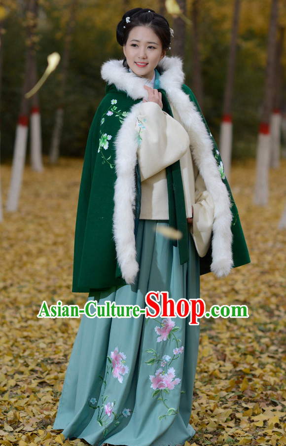 Top Chinese Cape Mantle Hanfu Clothing Chinese Hanfu Costume Hanfu Dress Ancient Chinese Costumes Complete Set for Women Girls Children