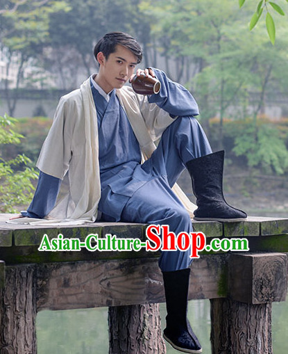 Ancient Chinese Male Hanfu Dresses Complete Set for Men
