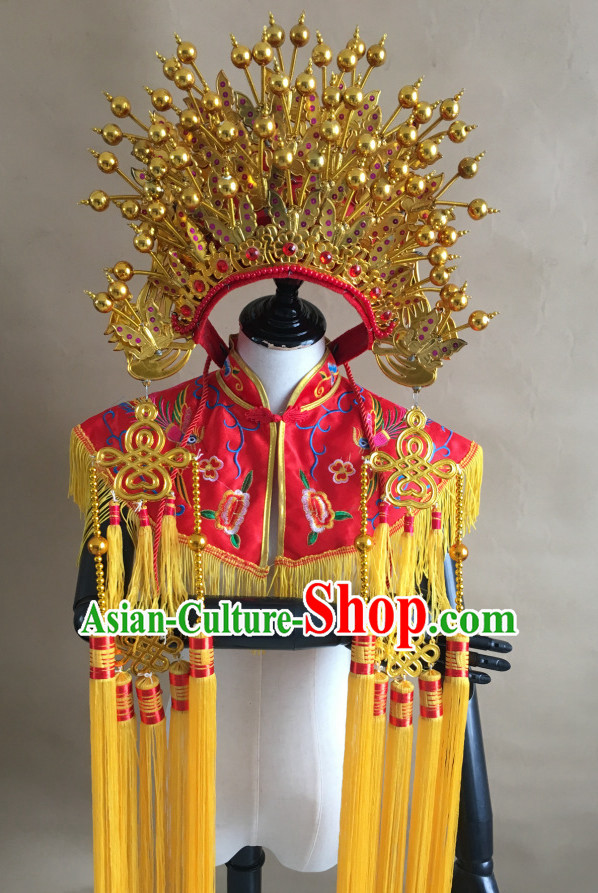 Gold Chinese Traditional Phoenix Coronet Opera Hat