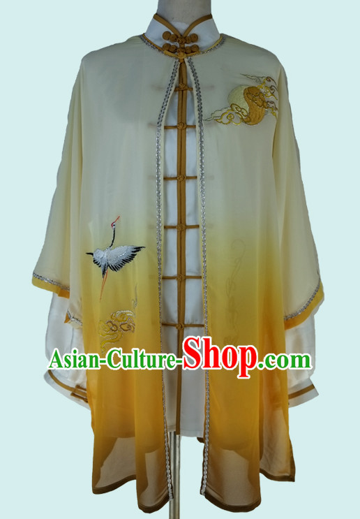 Chinese Classical Embroidered Crane Tai Chi Uniforms