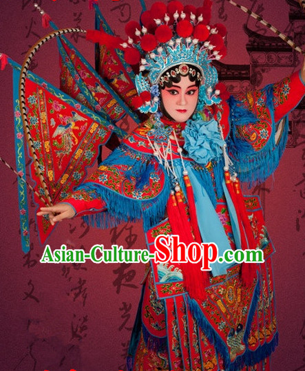 Chinese Beijing Opera Costumes Peking Opera Mu Guiying Costume Lady Armor Complete Set for Women