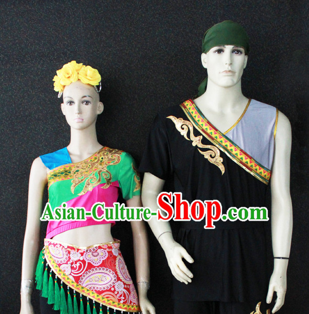 Chinese Nationality Folk Dance Ethnic Wear China Clothing Costume Ethnic Dresses Cultural Dances Costumes Complete Set for Men