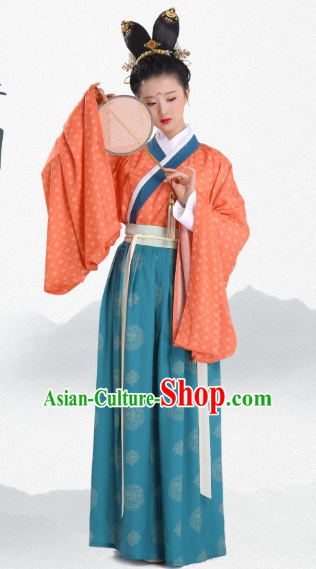 Chinese Traditional Clothing Hanfu Dresses Complete Set for Women