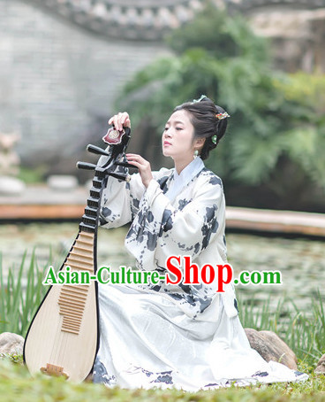 Women Han Fu_Hanfu Clothing Hanzhuang Historical Dress Historical Clothing and Accessories Complete Set
