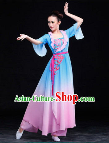 Chinese Classical Gradient Dancing Skirt for Women and Girls