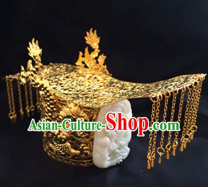 Chinese Ancient Style Prince Emperor Headpieces Hair Jewelry Coronet Crown for Men