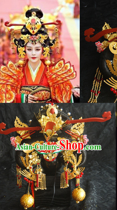 Tang Dynasty Imperial Royal Quene Phoenix Hairstyle Wigs Hairstyle Chinese Oriental Hairstyles