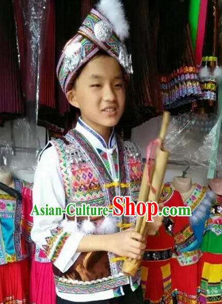 Chinese Folk Dance Dress Clothing Dresses Costume Ethnic Dancing Cultural Dances Costumes for Boys