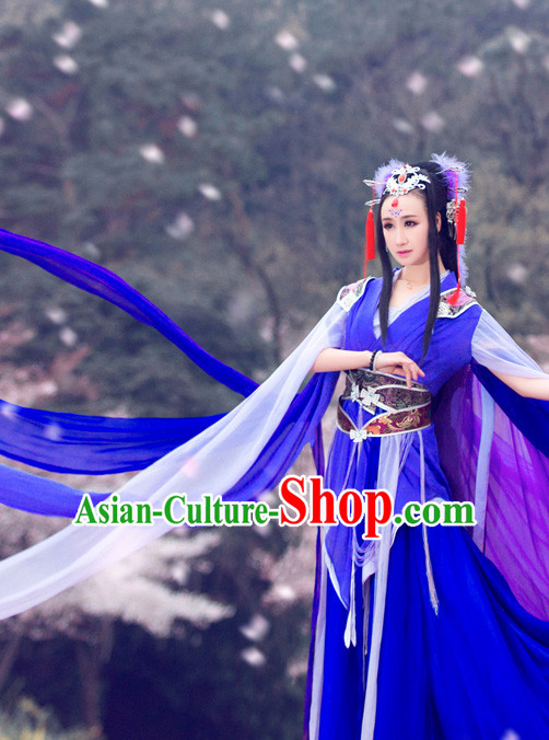 Ancient Chinese Princess Clothing and Hair Accessories Complete Set for Women Girls Kids Adults