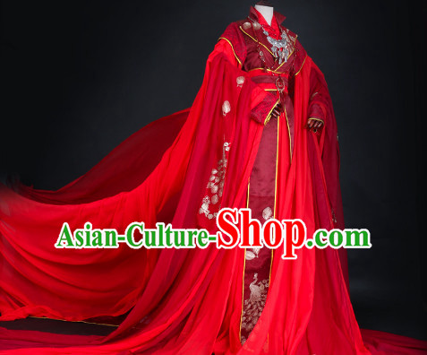 Ancient Chinese Imperial Bridal Clothing Traditional Chinese Clothes Wedding Dresses Tangzhuang Queen Han Fu Complete Set for Women