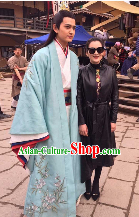 Chinese Ancient Prime Minster Men's Clothing _ Apparel Chinese Traditional Dress Theater and Reenactment Costumes and Headwear Complete Set
