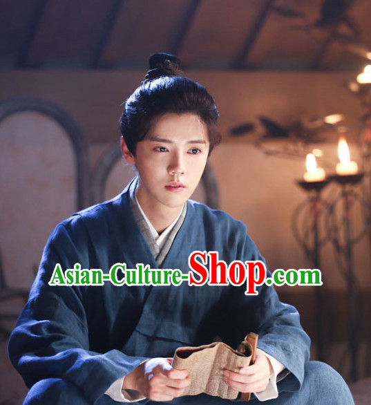 Ancient Chinese Black Wigs for Men