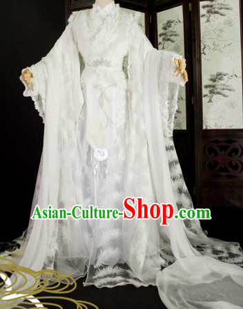 Top Chinese Ancient Princess Guzhuang Hanfu Women's Clothing _ Apparel Chinese Traditional Dress Theater and Reenactment Costumes Complete Set