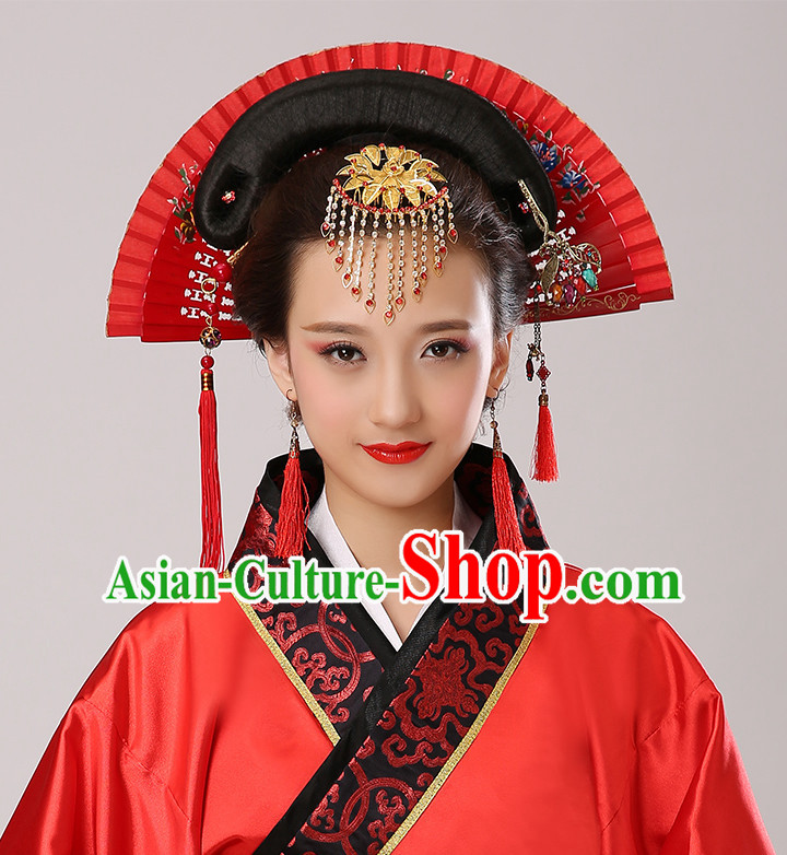 Chinese Traditional Fan Shape Headdress