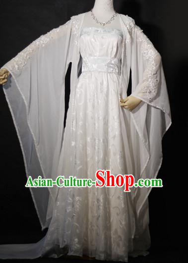 White Hanfu Hanzhuang Han Fu Han Clothing Traditional Chinese Dress National Costume Complete Set
