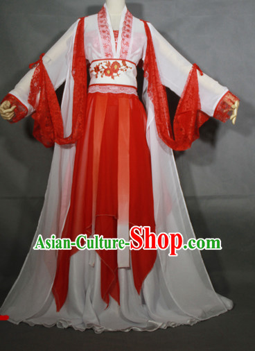 Red Hanfu Hanzhuang Han Fu Han Clothing Traditional Chinese Dress National Costume Complete Set