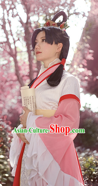Cosplay Hanfu Hanzhuang Han Fu Han Clothing Traditional Chinese Dress National Costume Complete Set